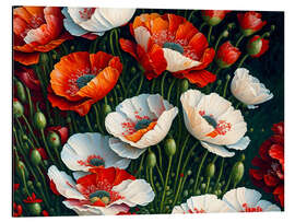 Magnettafel Mohnblumen