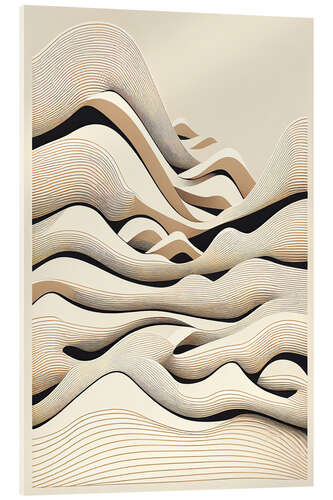 Acrylic print Minimal Waves