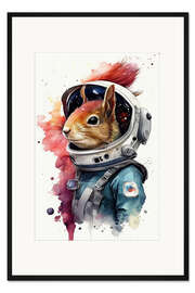 Gerahmter Kunstdruck Weltraum-Eichhörnchen