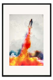 Gerahmter Kunstdruck Raketenstart