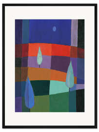 Gerahmter Kunstdruck Blaue Zypressen