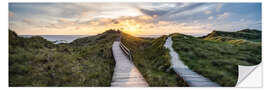 Självhäftande poster Sunset on Amrum