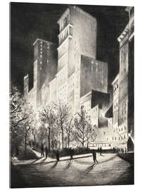 Acrylic print Three AM, A Corner by Madison Avenue (2 AM New York and Metropolis)