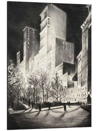 Cuadro de aluminio Three AM, A Corner by Madison Avenue (2 AM New York and Metropolis)