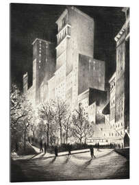 Quadro em plexi-alumínio Three AM, A Corner by Madison Avenue (2 AM New York and Metropolis)
