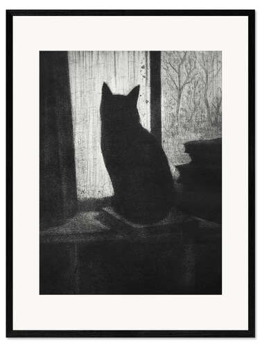 Inramat konsttryck The Cat