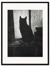 Inramat konsttryck The Cat