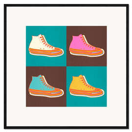 Innrammet kunsttrykk A Selection of Sneakers