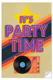 Selvklebende plakat It´s Party Time