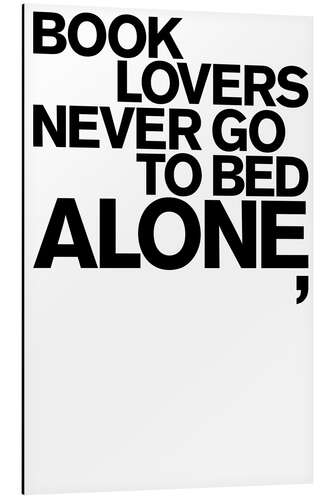 Cuadro de aluminio Book Lovers Never Go to Bed Alone, II