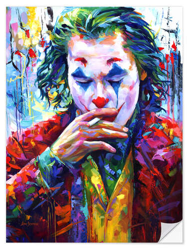 Naklejka na ścianę Smoking Joker Pop Art