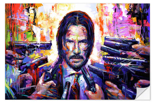 Naklejka na ścianę John Wick Pop Art