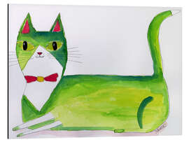 Magnettafel Die grüne Katze