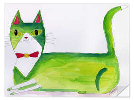 Wall sticker The Green Cat