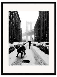 Ingelijste kunstdruk Winter in New York City