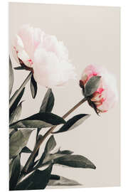 PVC print Peonies on Beige