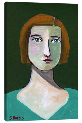 Tableau sur toile Green Lady