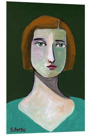 Foam board print Green Lady