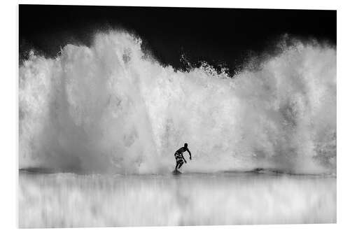 Foam board print Surfer in Front of a Big Wave