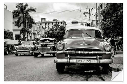 Selvklebende plakat Vintage Car in Cuba