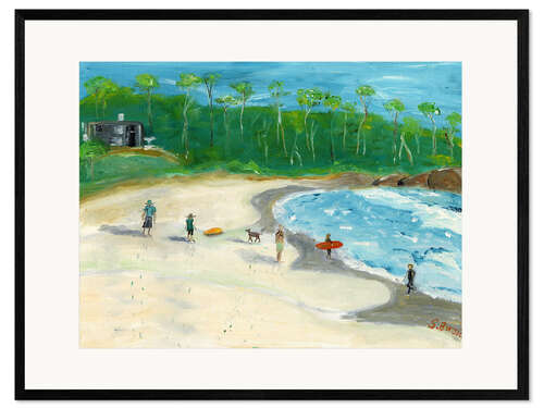 Ingelijste kunstdruk Beach Day