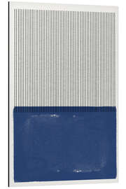 Cuadro de aluminio Modern Texture in Blue with Black Lines