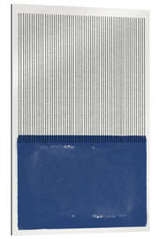 Cuadro de plexi-alu Modern Texture in Blue with Black Lines