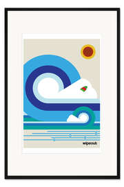 Gerahmter Kunstdruck Wipeout Retro Wave