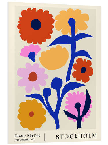 Foam board print Flower Market Stockholm I