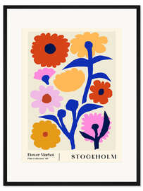Gerahmter Kunstdruck Flower Market Stockholm I