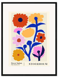 Gerahmter Kunstdruck Flower Market Stockholm I