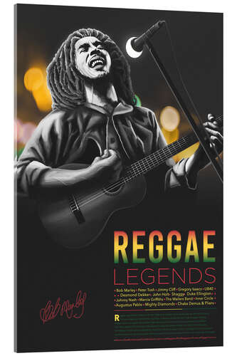 Acrylglasbild Reggae Music, Legend Series