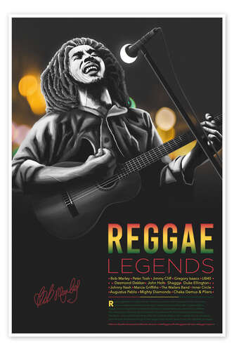 Póster Reggae Music, Legend Series