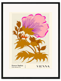 Ingelijste kunstdruk Flower Market Vienna