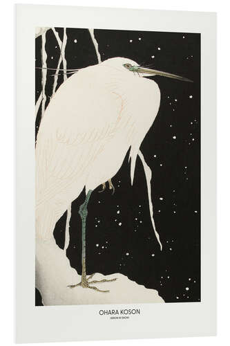 PVC-tavla Heron In Snow