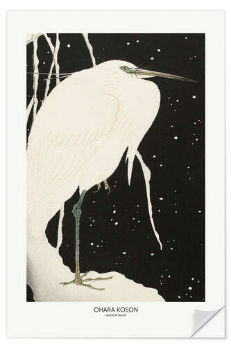 Adesivo murale Heron In Snow