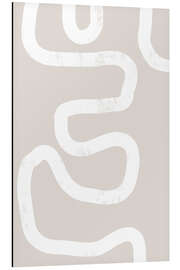 Magnettafel Abstrakte Linien in Weiß II