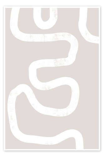 Poster Abstract Lines in White II