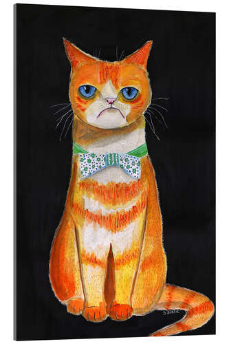 Acrylic print Sad Red Cat