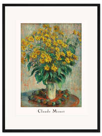 Gerahmter Kunstdruck Topinambur-Blüten, 1880