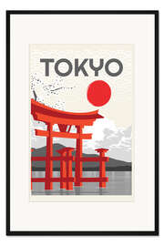 Gerahmter Kunstdruck Tokyo Sun