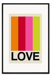 Gerahmter Kunstdruck Retro Love