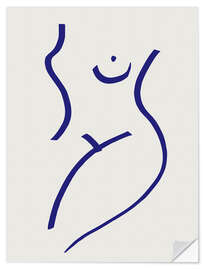 Wandsticker Nude Blue