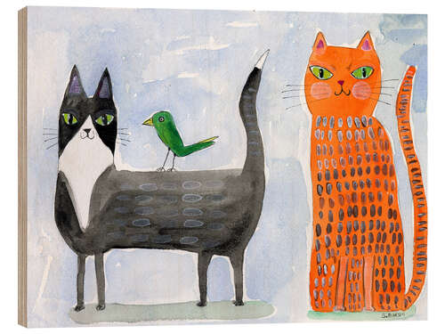 Tableau en bois Unusual Friends