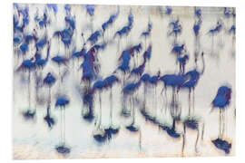 PVC print Sensory Impressions - Blue Flamingo
