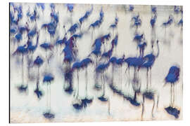Magnettafel Sinneseindrücke - Blaue Flamingos