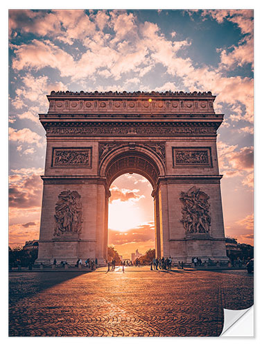 Selvklebende plakat Arc de Triomphe, Paris