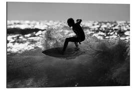 Magnettafel Surfen im Sonnenuntergang