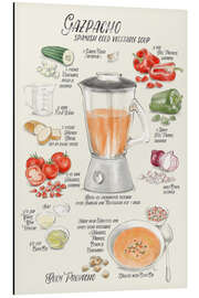 Magnettafel Gazpacho Rezept (englisch)