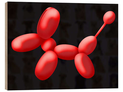 Stampa su legno Balloon Dog